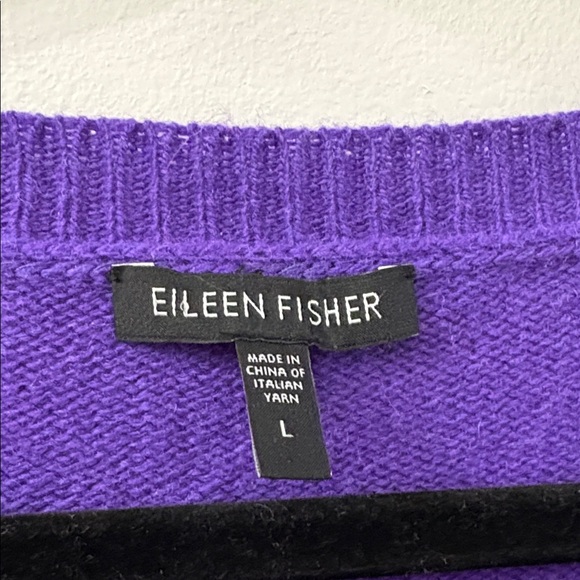 Eileen Fisher Sweater in Rich Purple - large - yak/wool blend - Picture 2 of 5